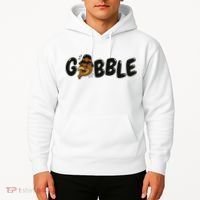 Gobble Turkey Thanksgiving Holiday Cute Hoodie thumb 2