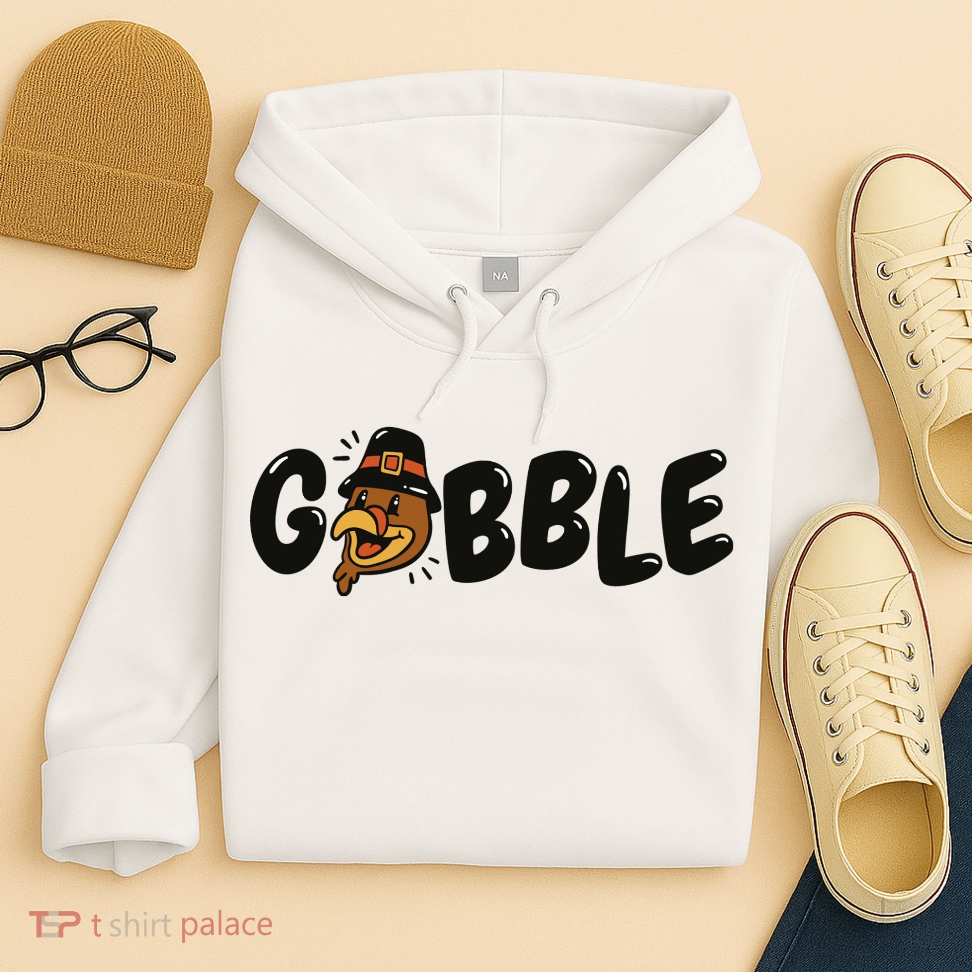 Gobble Turkey Thanksgiving Holiday Cute Hoodie