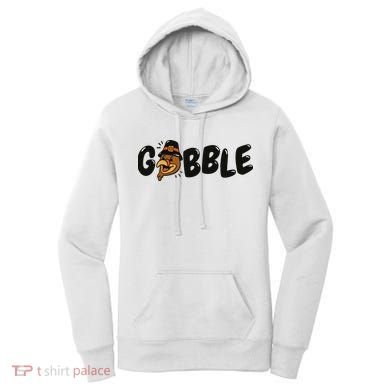 Gobble Turkey Thanksgiving Holiday Cute Women's Hoodie
