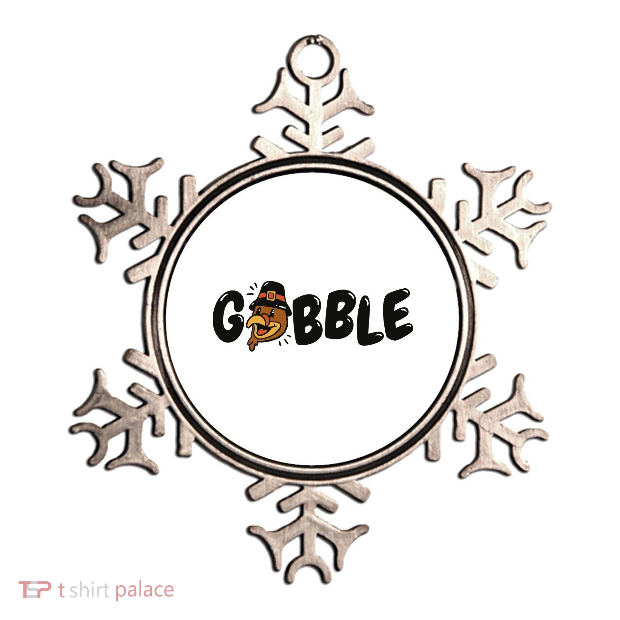 Gobble Turkey Thanksgiving Holiday Cute Ornament