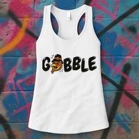 Gobble Turkey Thanksgiving Holiday Cute Women's Tank Top thumb 3