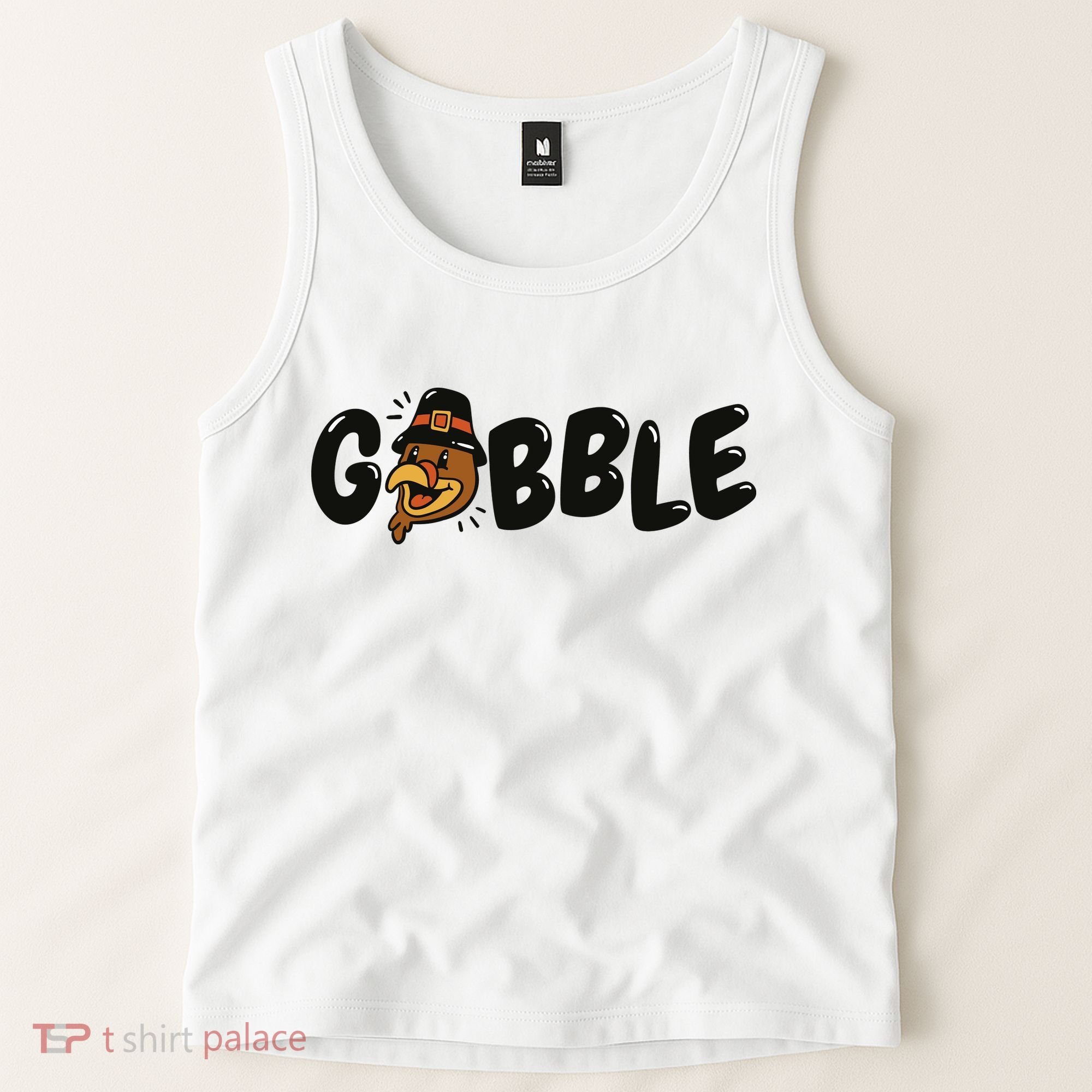 Gobble Turkey Thanksgiving Holiday Cute Tank Top