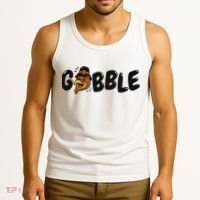 Gobble Turkey Thanksgiving Holiday Cute Tank Top thumb 3
