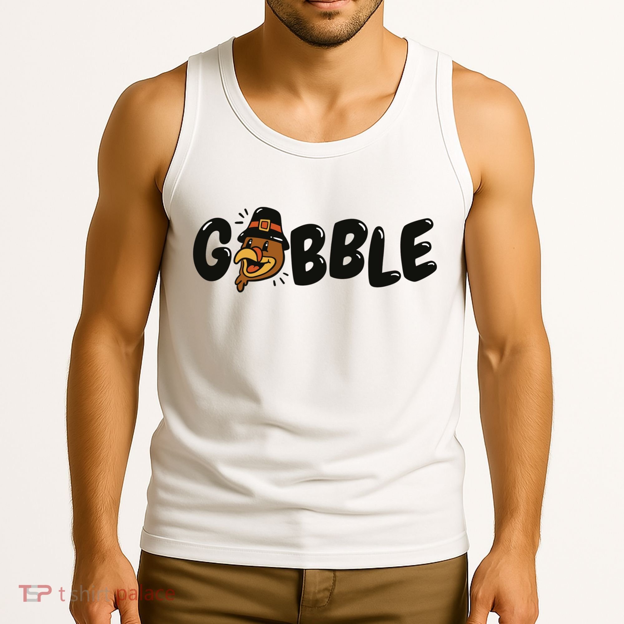 Gobble Turkey Thanksgiving Holiday Cute Tank Top
