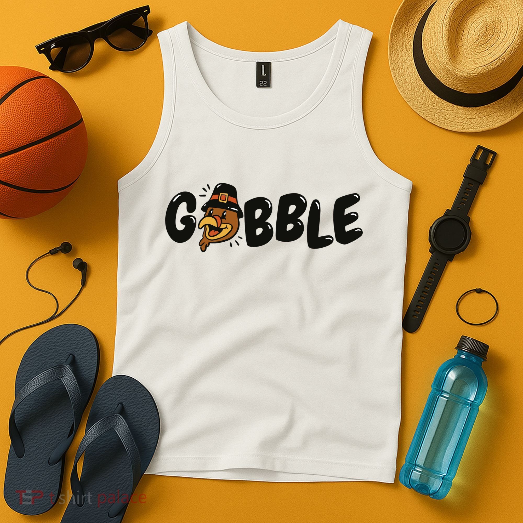 Gobble Turkey Thanksgiving Holiday Cute Tank Top