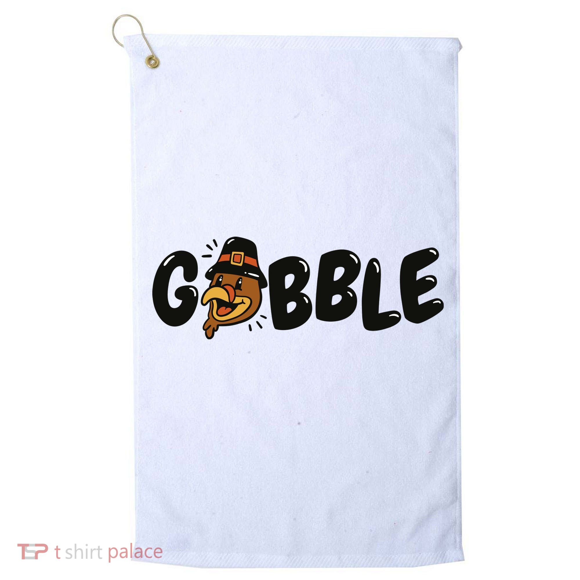 Gobble Turkey Thanksgiving Holiday Cute Golf Towel
