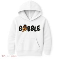 Gobble Turkey Thanksgiving Holiday Cute Kids Hoodie thumb 0