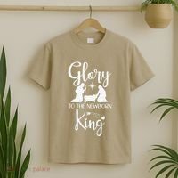 Glory To The Newborn King Birth Of Jesus Christ God Faith T-Shirt thumb 2