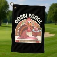 Gobblegool Turkey Thanksgiving Golf Towel thumb 1
