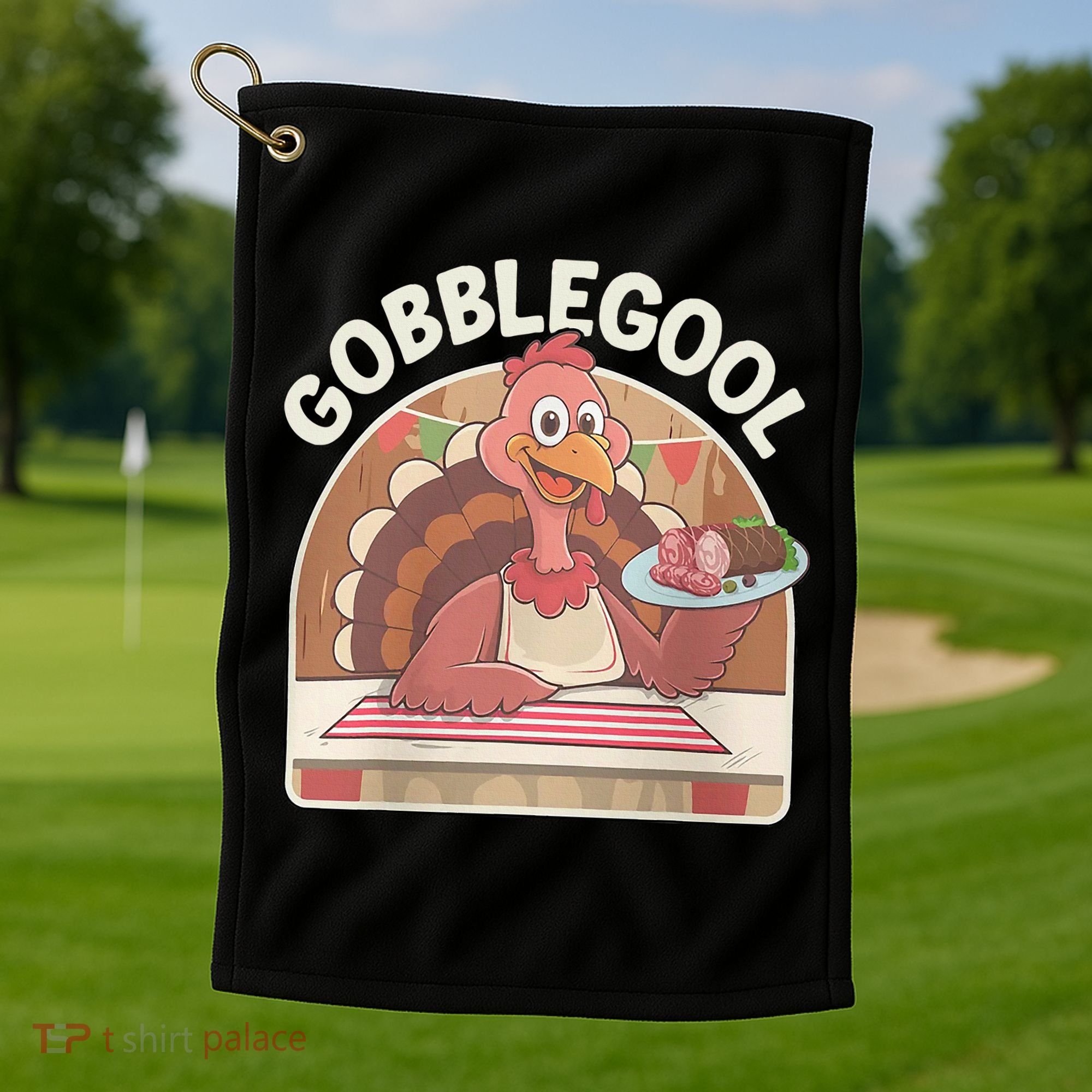 Gobblegool Turkey Thanksgiving Golf Towel
