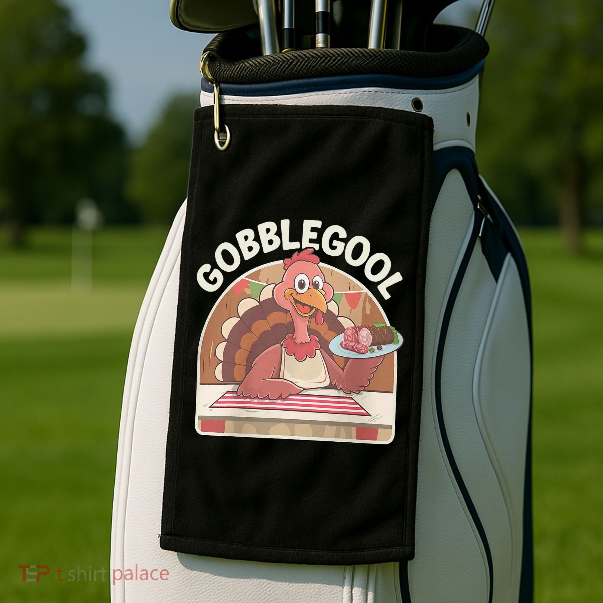Gobblegool Turkey Thanksgiving Golf Towel