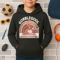 Gobblegool Turkey Thanksgiving Kids Hoodie thumb 2