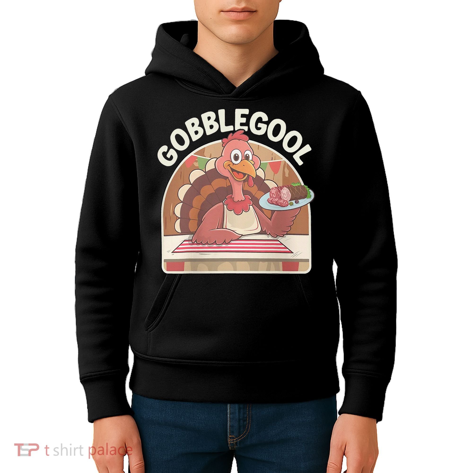 Gobblegool Turkey Thanksgiving Kids Hoodie