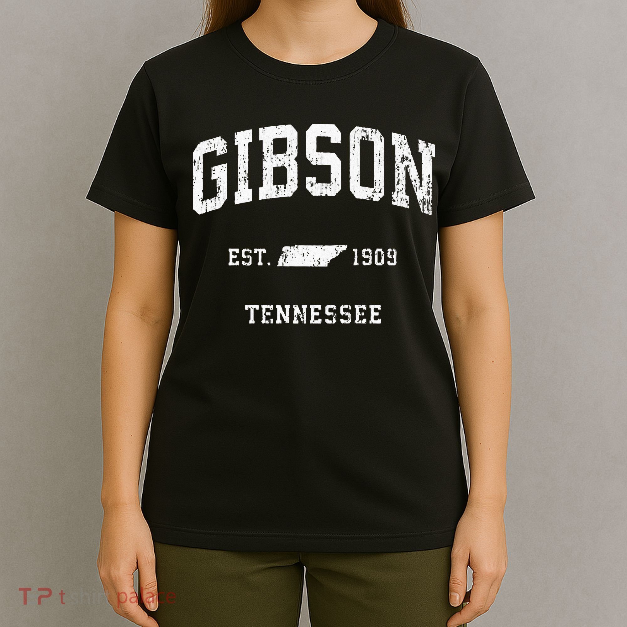 Gibson Tennessee TN Vintage Athletic Sports T-Shirt