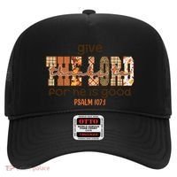 Give Thanks To The Lord Thanksgiving Leopart Vibes Autum Gift Hat thumb 0