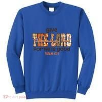 Give Thanks To The Lord Thanksgiving Leopart Vibes Autum Gift Sweatshirt thumb 0