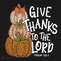 Give Thanks To The Lord Thanksgiving Pumpkin Christian Jesus Funny Gift Women's Hoodie thumb 2