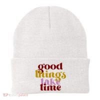 Good Things Take Time Positive Beanie thumb 0