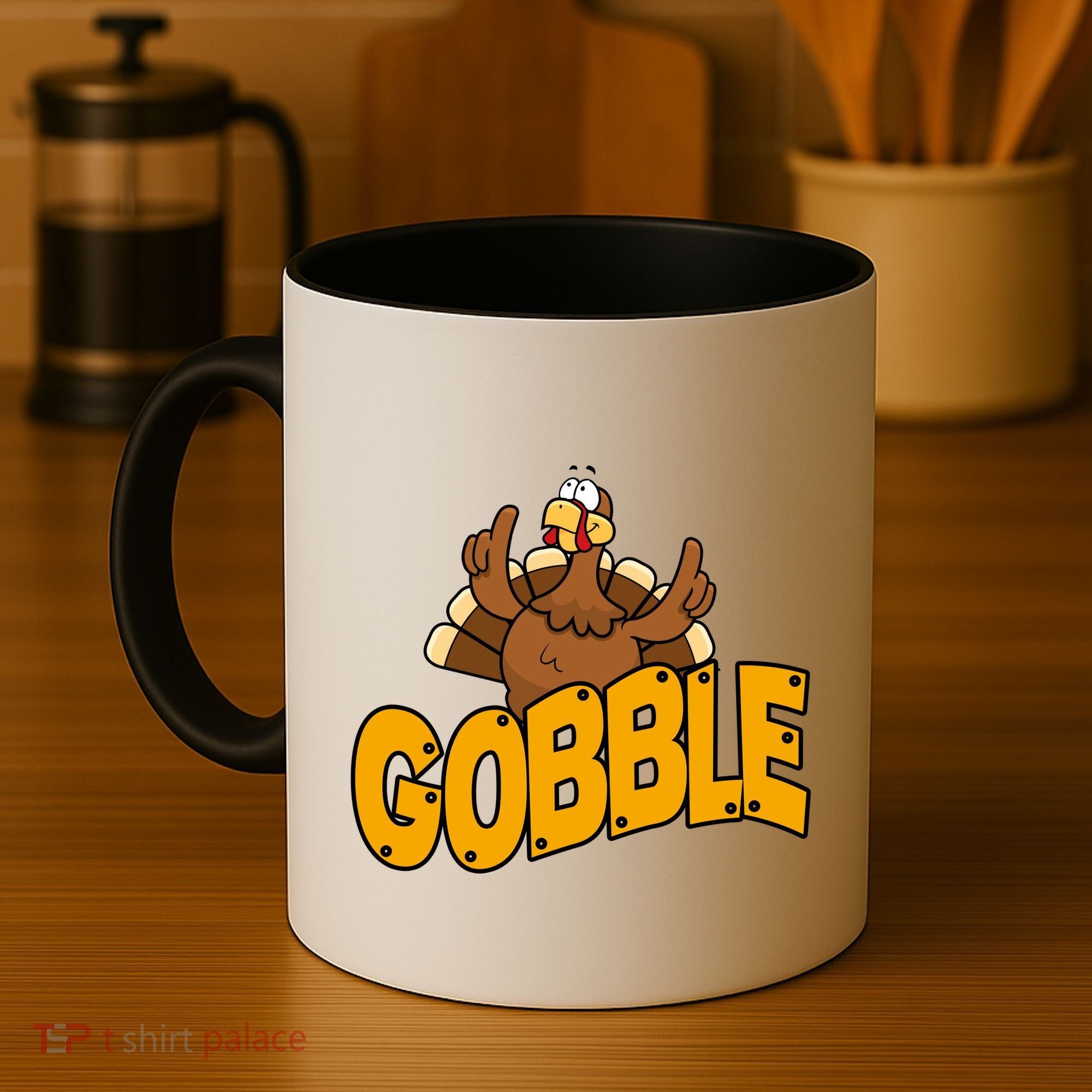 Gobble Turkey Thanksgiving Holiday Coffee Mug