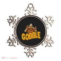 Gobble Turkey Thanksgiving Holiday Ornament thumb 0