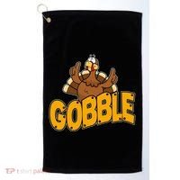 Gobble Turkey Thanksgiving Holiday Golf Towel thumb 0