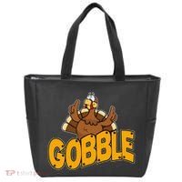 Gobble Turkey Thanksgiving Holiday Tote Bag thumb 0