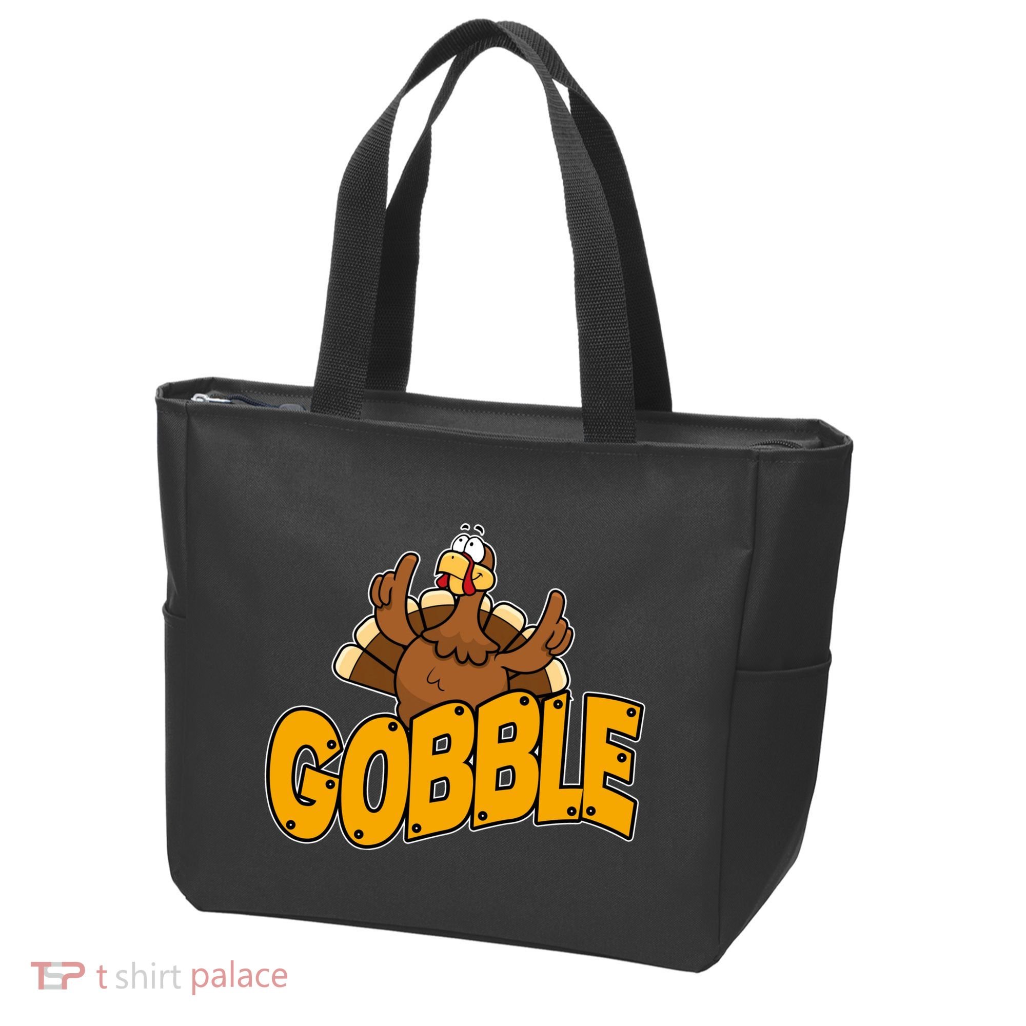 Gobble Turkey Thanksgiving Holiday Tote Bag