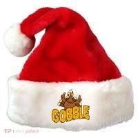 Gobble Turkey Thanksgiving Holiday Santa Hat thumb 0
