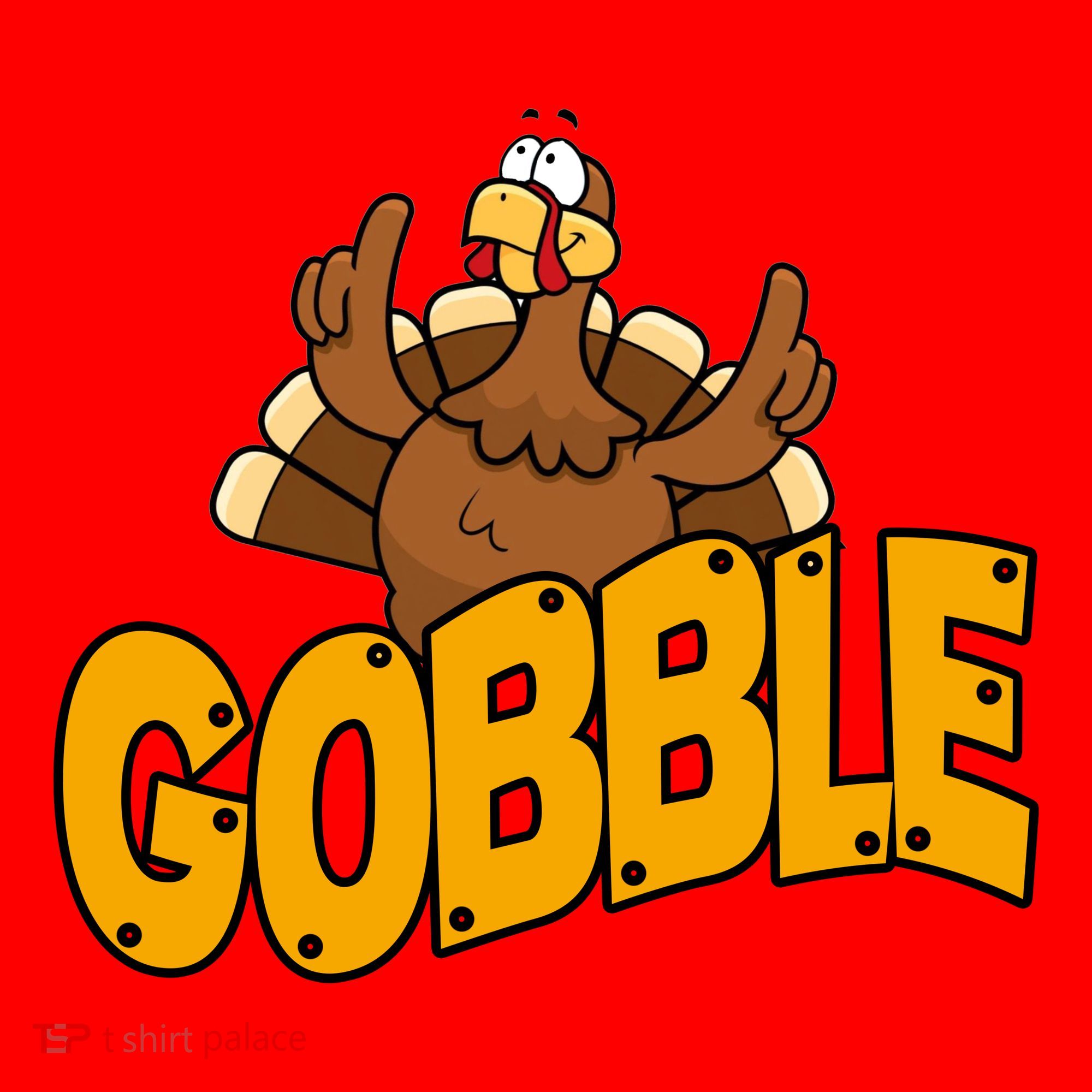 Gobble Turkey Thanksgiving Holiday Santa Hat