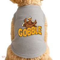 Gobble Turkey Thanksgiving Holiday Doggie Tank thumb 0