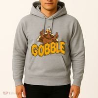 Gobble Turkey Thanksgiving Holiday Hoodie thumb 2