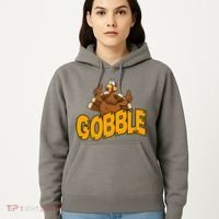 Gobble Turkey Thanksgiving Holiday Hoodie thumb 5