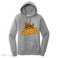 Gobble Turkey Thanksgiving Holiday Women's Hoodie thumb 0
