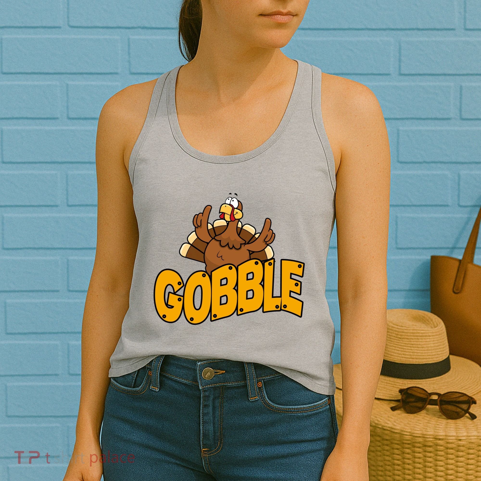 Gobble Turkey Thanksgiving Holiday Women's Tank Top