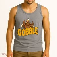 Gobble Turkey Thanksgiving Holiday Tank Top thumb 3