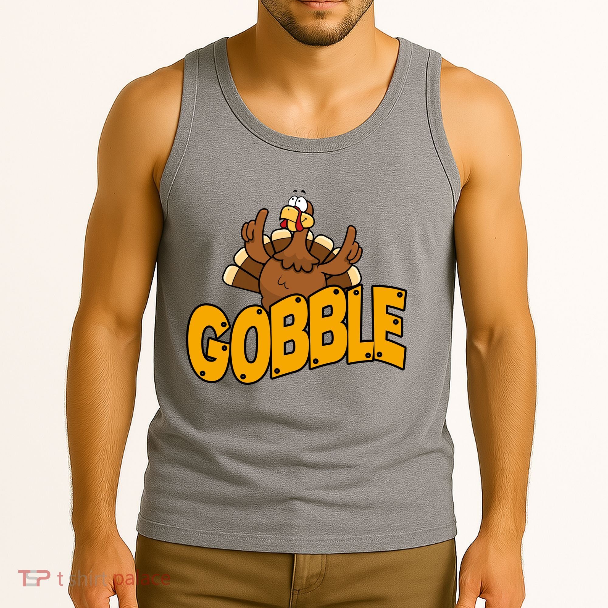 Gobble Turkey Thanksgiving Holiday Tank Top