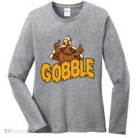 Gobble Turkey Thanksgiving Holiday Women's Long Sleeve Shirt thumb 0