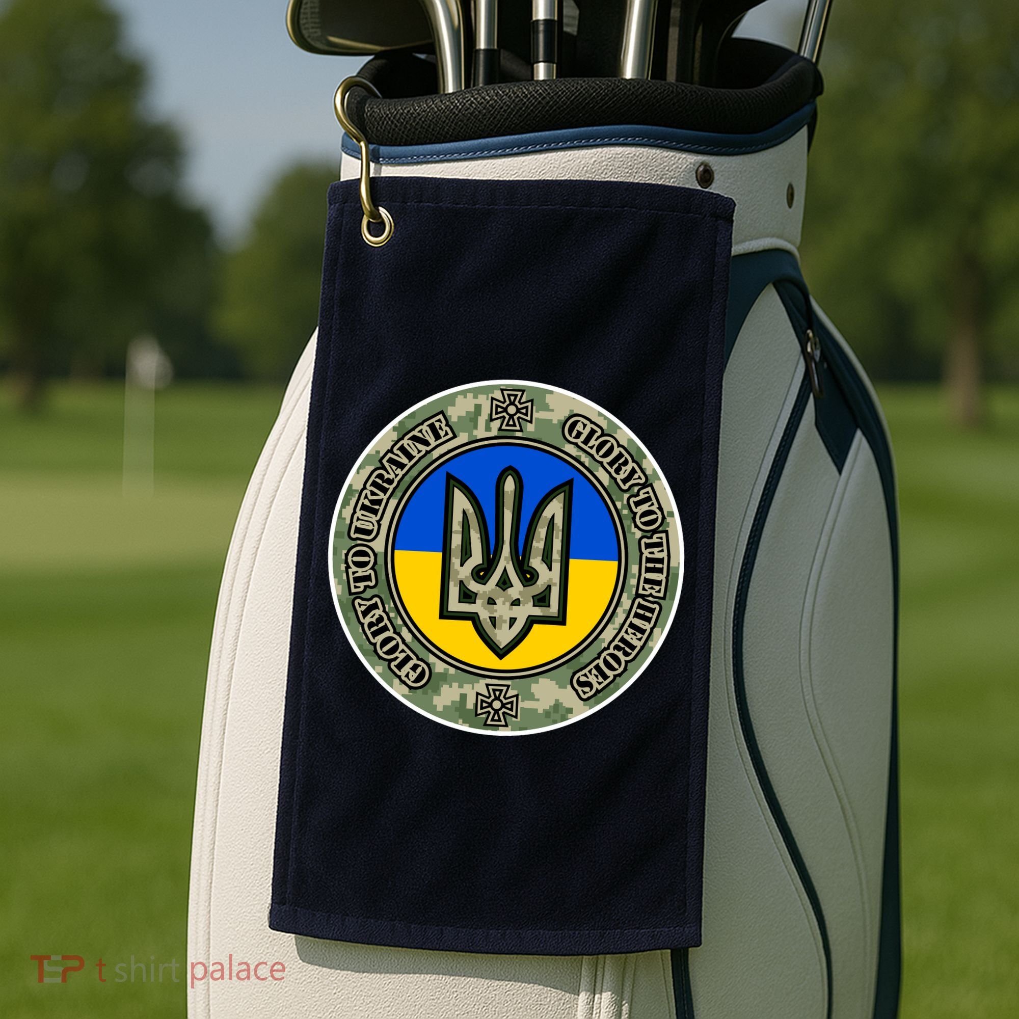 Glory To Ukraine Heroes Golf Towel