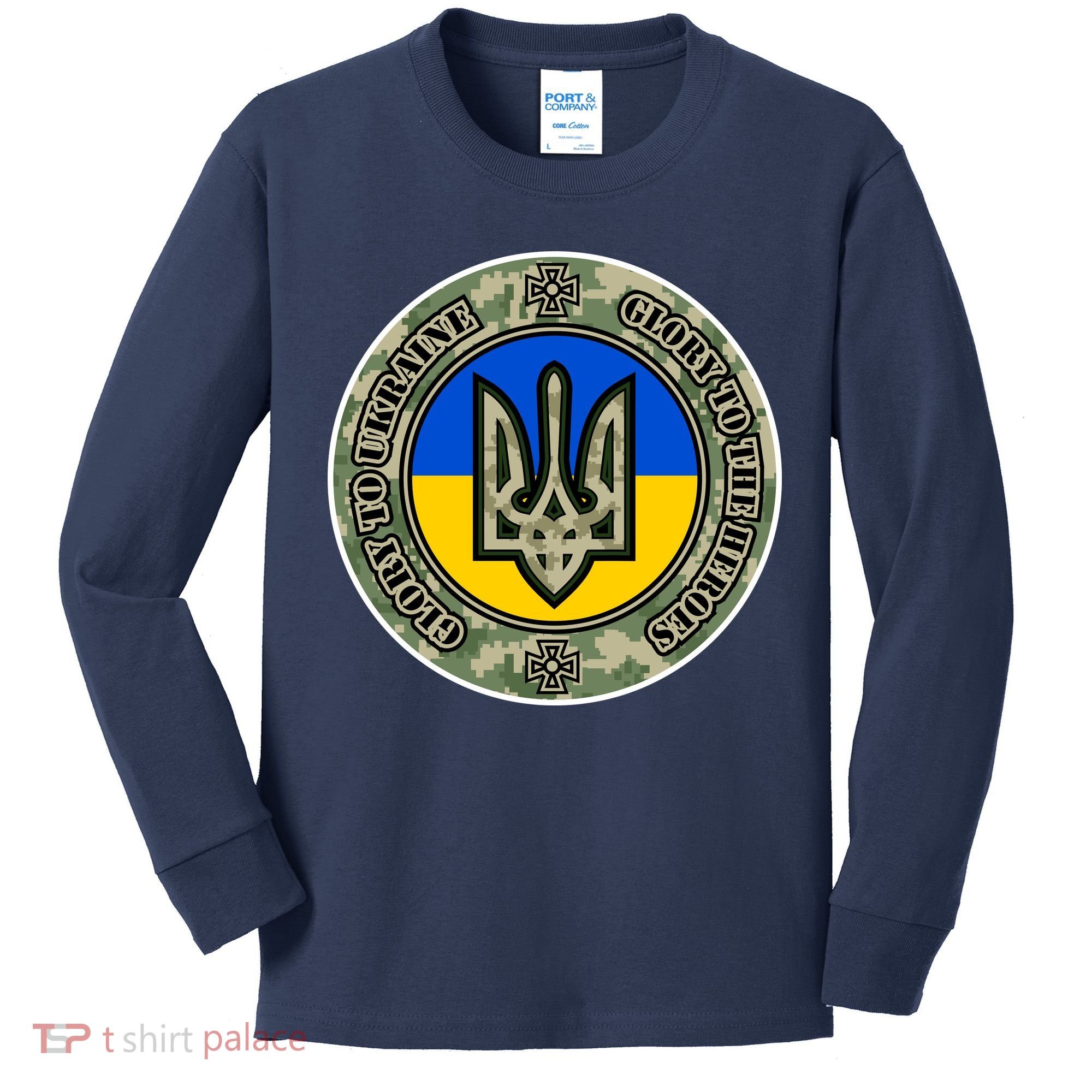Glory To Ukraine Heroes Kids Long Sleeve Shirt