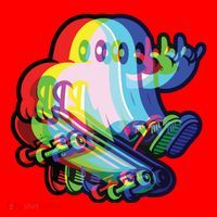 Ghost Trippy Vaporwave Halloween Techno Rave Edm Music Party Santa Hat thumb 1