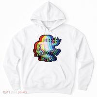 Ghost Trippy Vaporwave Halloween Techno Rave Edm Music Party Hoodie thumb 0
