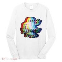 Ghost Trippy Vaporwave Halloween Techno Rave Edm Music Party Long Sleeve Shirt thumb 0