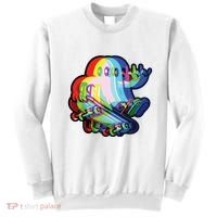 Ghost Trippy Vaporwave Halloween Techno Rave Edm Music Party Sweatshirt thumb 0