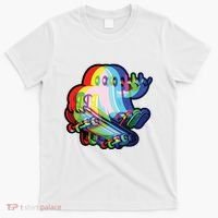 Ghost Trippy Vaporwave Halloween Techno Rave Edm Music Party T-Shirt thumb 0