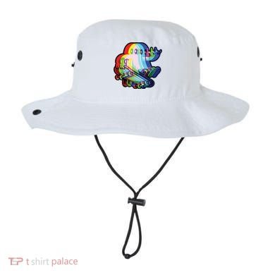 Ghost Trippy Vaporwave Halloween Techno Rave Edm Music Party Bucket Hat