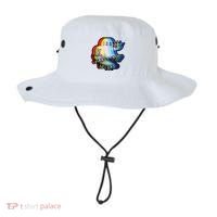 Ghost Trippy Vaporwave Halloween Techno Rave Edm Music Party Bucket Hat thumb 0