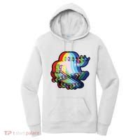 Ghost Trippy Vaporwave Halloween Techno Rave Edm Music Party Women's Hoodie thumb 0