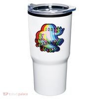 Ghost Trippy Vaporwave Halloween Techno Rave Edm Music Party Tumbler thumb 0