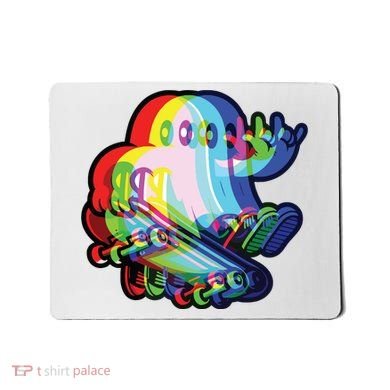 Ghost Trippy Vaporwave Halloween Techno Rave Edm Music Party Mousepad