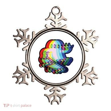 Ghost Trippy Vaporwave Halloween Techno Rave Edm Music Party Ornament